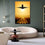 Flying Plane & Runway Canvas Wall Art Print