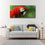 Flying Wild Parrot 3 Panels Canvas Wall Art Print