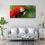 Flying Wild Parrot 3 Panels Canvas Wall Art Set