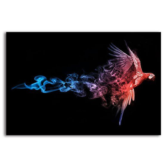 Flying Wild Parrot Canvas Wall Art