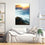 Foggy Mountain Sunrise Canvas Wall Art Living Room