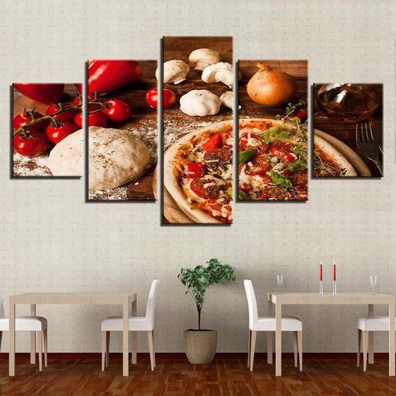 Freshly Baked Pizza Canvas Wall Art Dining Room