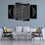 Football Game Terms 4 Panels Canvas Wall Art Living Room
