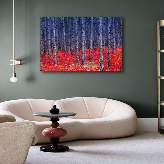 Forest With Smoke Bush 1 Panel Canvas Wall Art Decor