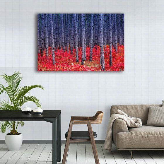 Forest With Smoke Bush 1 Panel Canvas Wall Art Dining Room