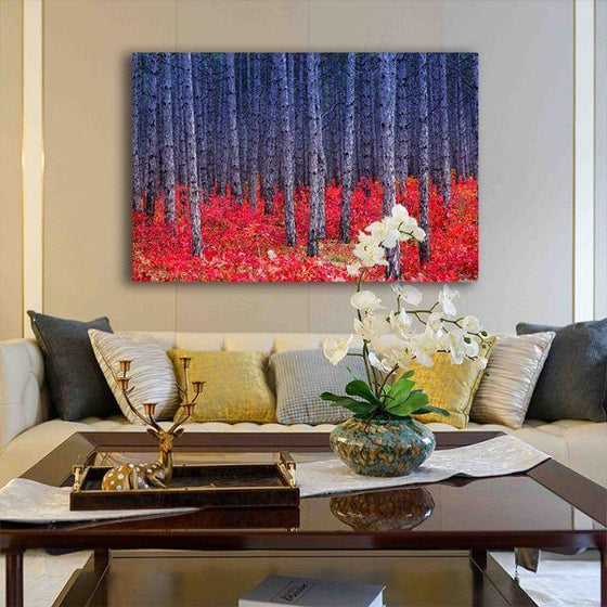 Forest With Smoke Bush 1 Panel Canvas Wall Art Living Room