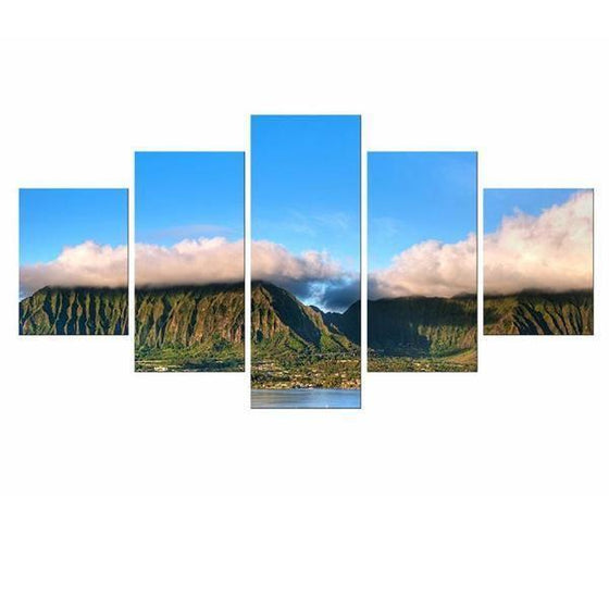 Thick Clouds Over Mountains Canvas Wall Art