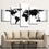 Framed Wall Art World Map Canvases