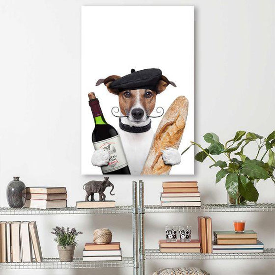 French Jack Russell Dog Canvas Wall Art Nursery