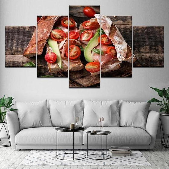 Cold Cut Sandwich Canvas Wall Art Living Room