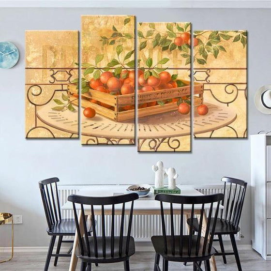 Freshly Picked Oranges Canvas Wall Art Dining Room