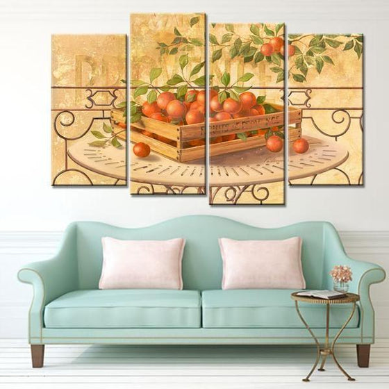 Freshly Picked Oranges Canvas Wall Art Living Room