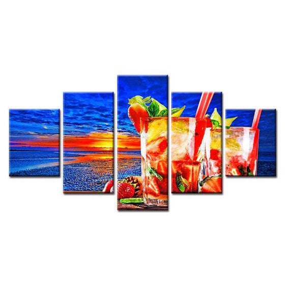 Fruity Strawberry Cocktail Wall Art