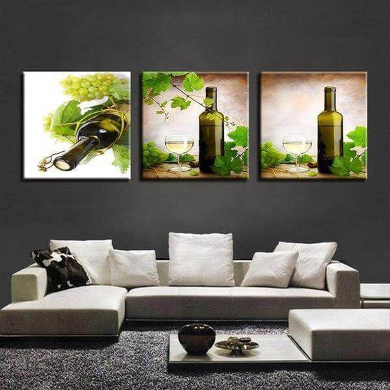 Funny Wine Wall Art Canvases
