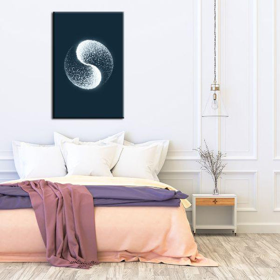 Futuristic Yin Yang Canvas Wall Art Bedroom