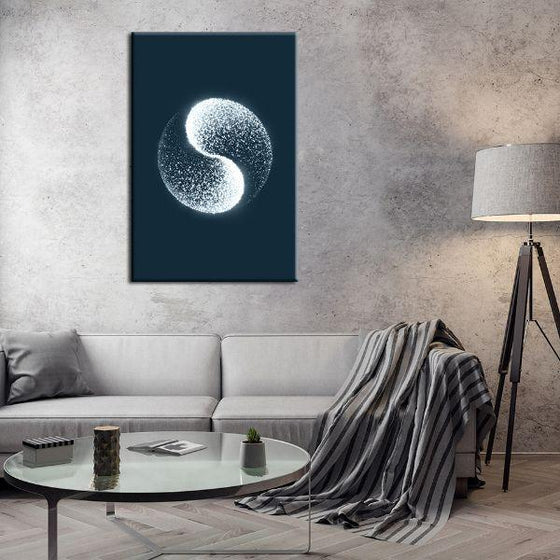 Futuristic Yin Yang Canvas Wall Art Living Room