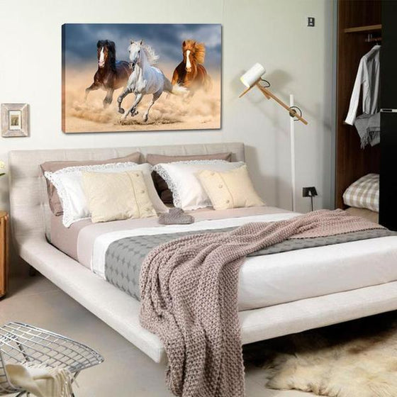 Galloping Horses Canvas Wall Art Bedroom