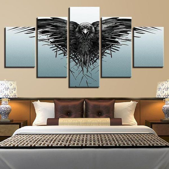 Game Of Thrones Inspired Crow Canvas Wall Art Bedroom