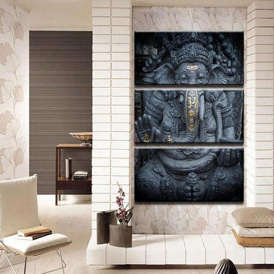 Ganapati Lord Ganesha Canvas Wall Art Living Room
