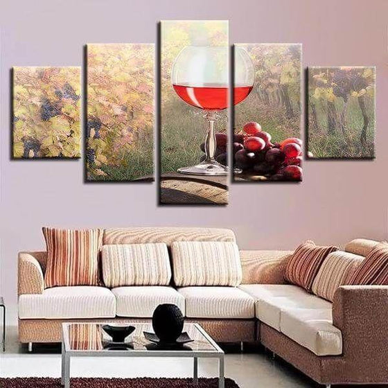 Garden Wall Art Wine Canvas