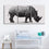 Geometric Rhinoceros 3 Panels Canvas Wall Art Nursery