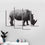 Geometric Rhinoceros 4 Panels Canvas Wall Art Decor