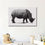 Geometric Rhinoceros Canvas Wall Art Print