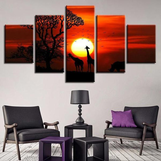 Giraffe Wall Art Canvas