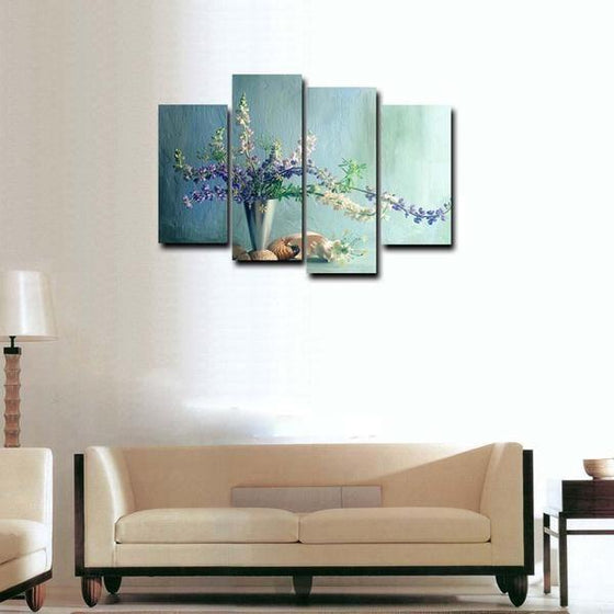 Flowers In A Vase Centerpiece Canvas Wall Art Home Decor