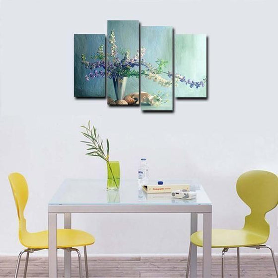 Flowers In A Vase Centerpiece Canvas Wall Art Ideas