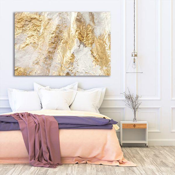 Golden Dreams Abstract Canvas Wall Art Bedroom