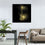 Golden Electric Guitar Canvas Wall Art Dining Room