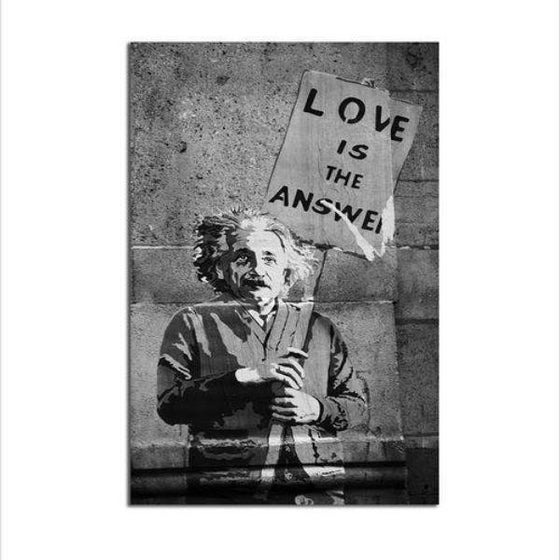 Graffiti Love Is The Answer Canvas Wall Art