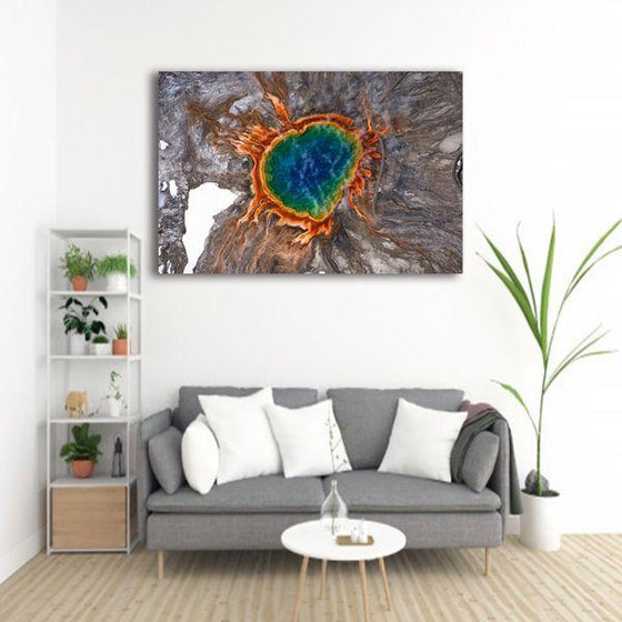 Grand Prismatic Spring 1 Panel Canvas Wall Art Living Room