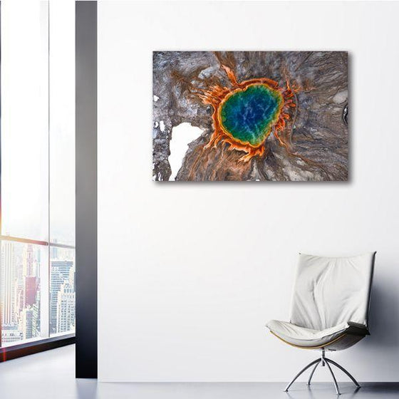 Grand Prismatic Spring 1 Panel Canvas Wall Art Office Room