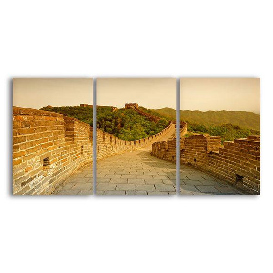 Great Wall Of China 3 Panels Canvas Wall Art