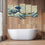 Great Wave At Kanagawa 5-Panel Canvas Wall Art Bathroom