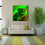 Green Chameleon Canvas Wall Art Living Room