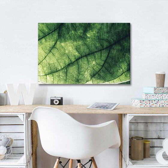 Green Foliage Shot Canvas Wall Art Decor