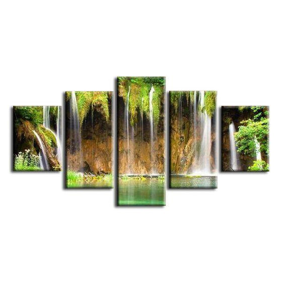 Tropical Waterfalls Canvas Wall Art