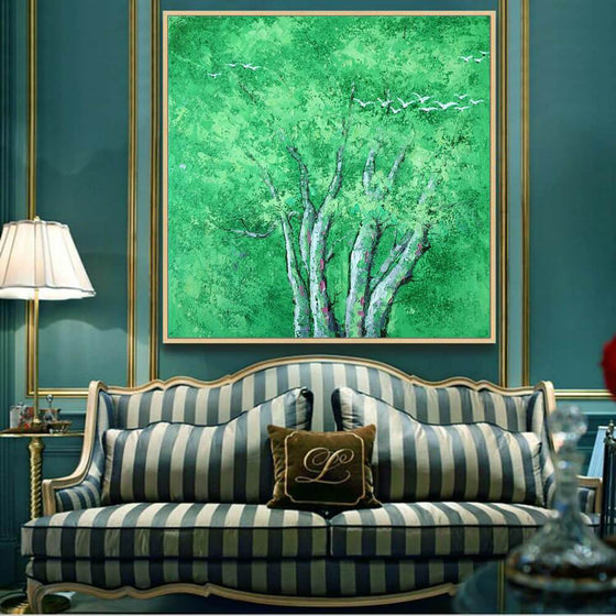 Green Trees Canvas Art Decor