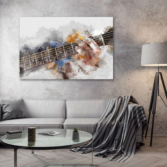 Guitarist Abstract Canvas Wall Art Living Room