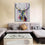 Hand Painted Colored Abstract Deer Canvas Wall Art
