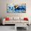 Hand Painted Contemporary Blue Pattern Painting Canvas Wall Art