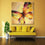 Hand Painted Yellow Butterfly Canvas Wall Art