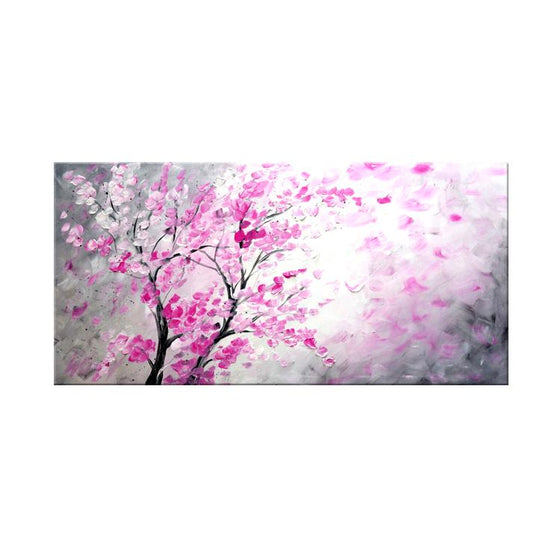 Hand Painted Cherry Blossom Canvas Wall Art