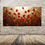 Hand Painted Red Roses Canvas Wall Art
