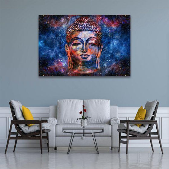 Head Of Lord Buddha Canvas Wall Art Living Room