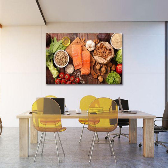 Heart Healthy Foods Canvas Wall Art Dining Room