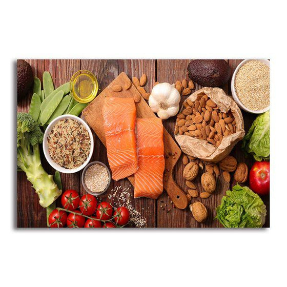 Heart Healthy Foods Canvas Wall Art